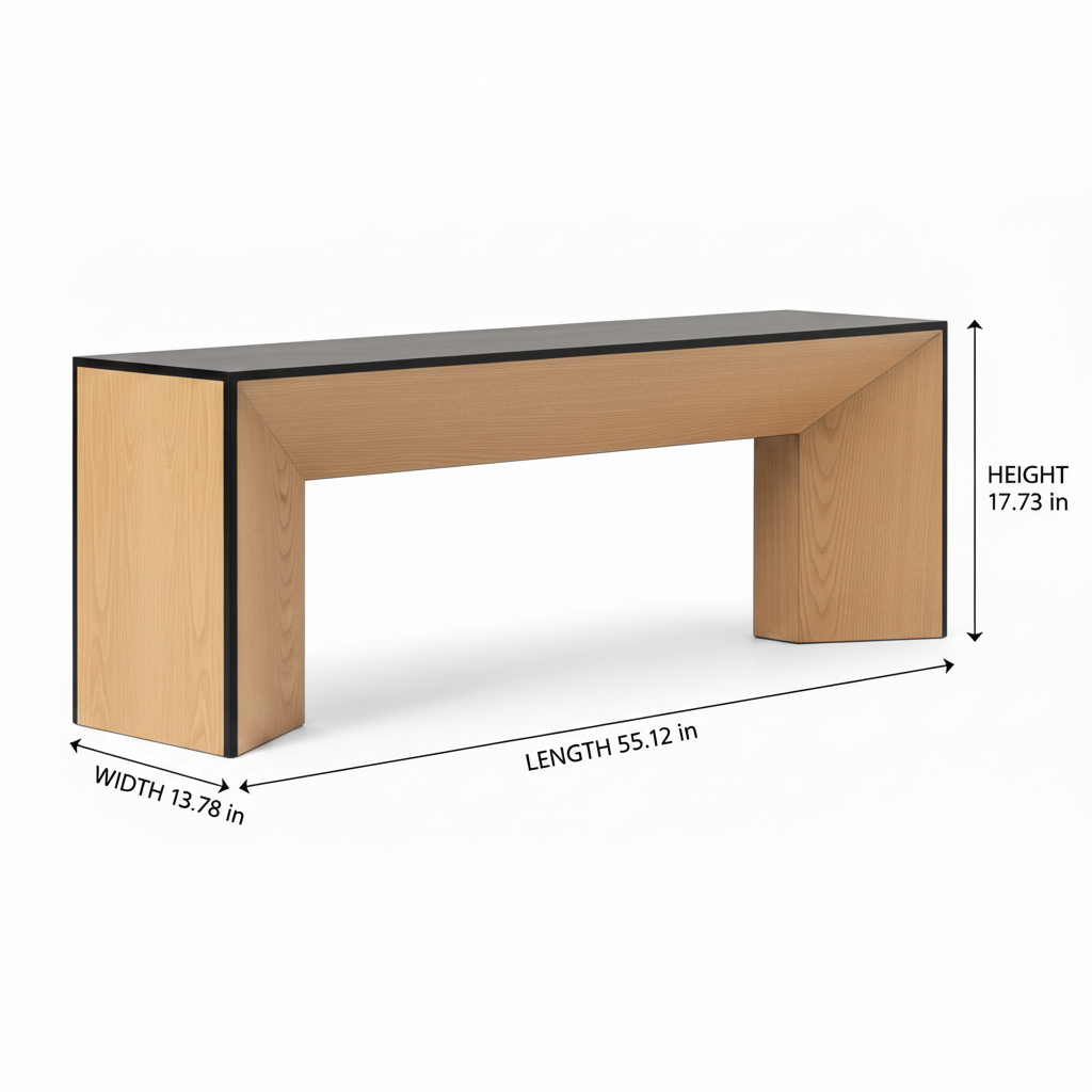 Alerisse Bench dimension diagram from first media image