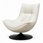 Alverique Accent Chair side view with the back facing right and the seating opening facing left.