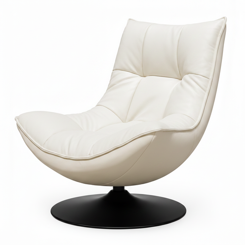 Alverique Accent Chair side view with the back facing right and the seating opening facing left.