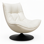 Alverique Accent Chair opposite side view with the back facing left and the seating opening facing right.