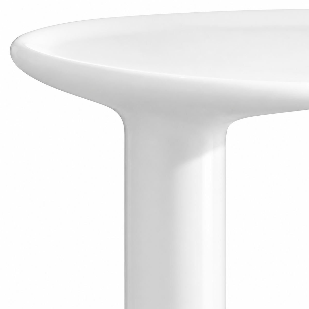 Alvessa White End Table — detail 1