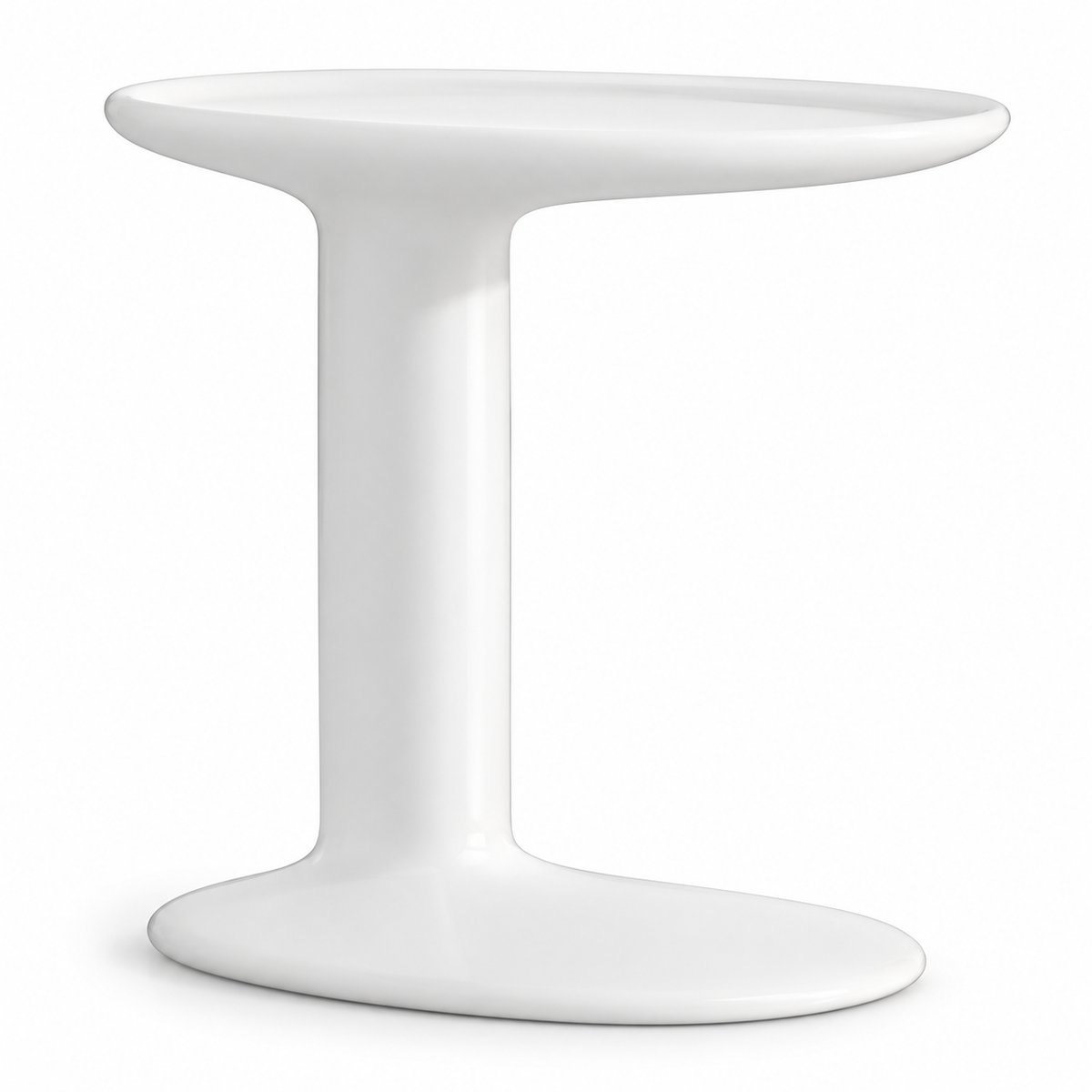 Alvessa White End Table — studio view
