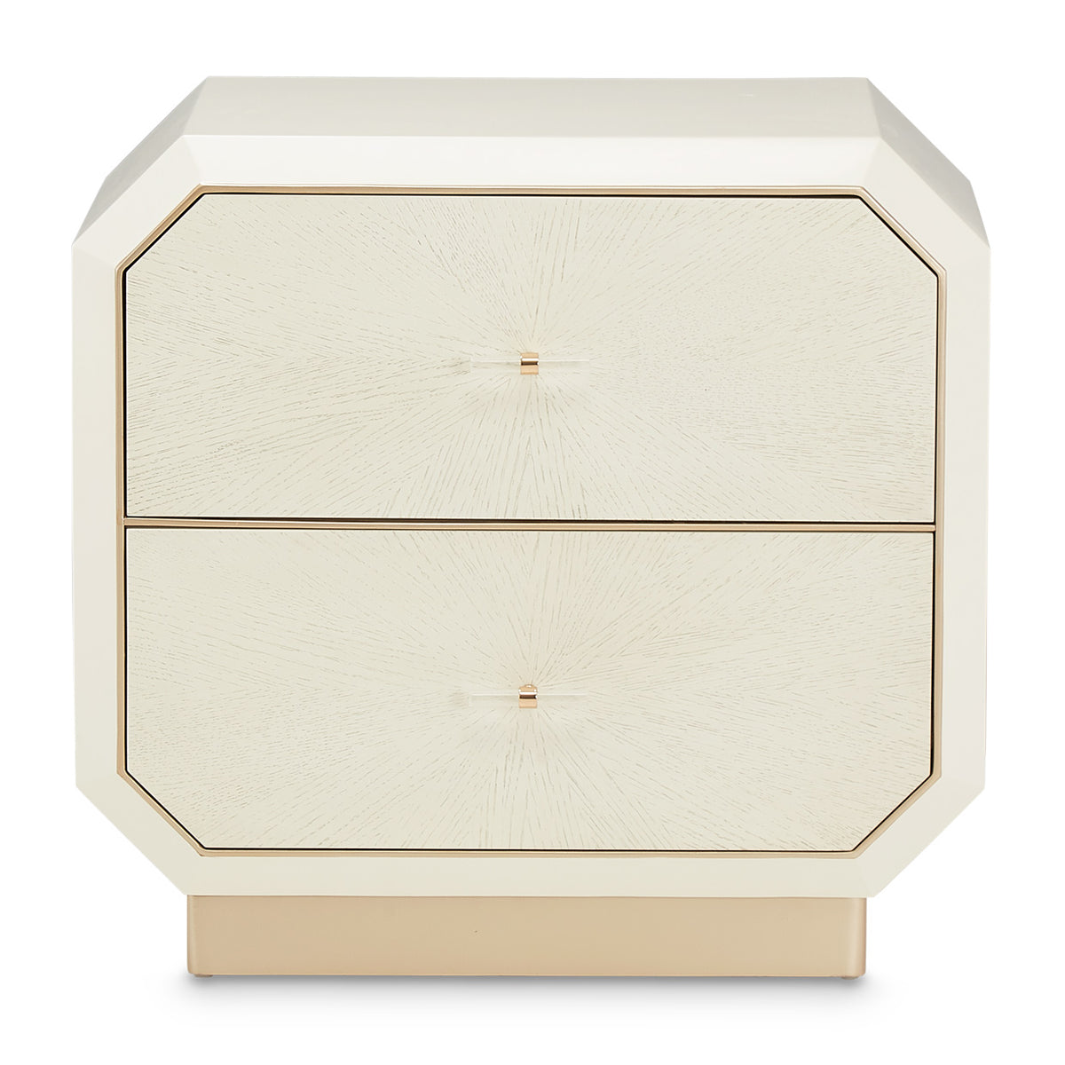La Rachelle Nightstand 2 Drawers Medium Champagne — overall view