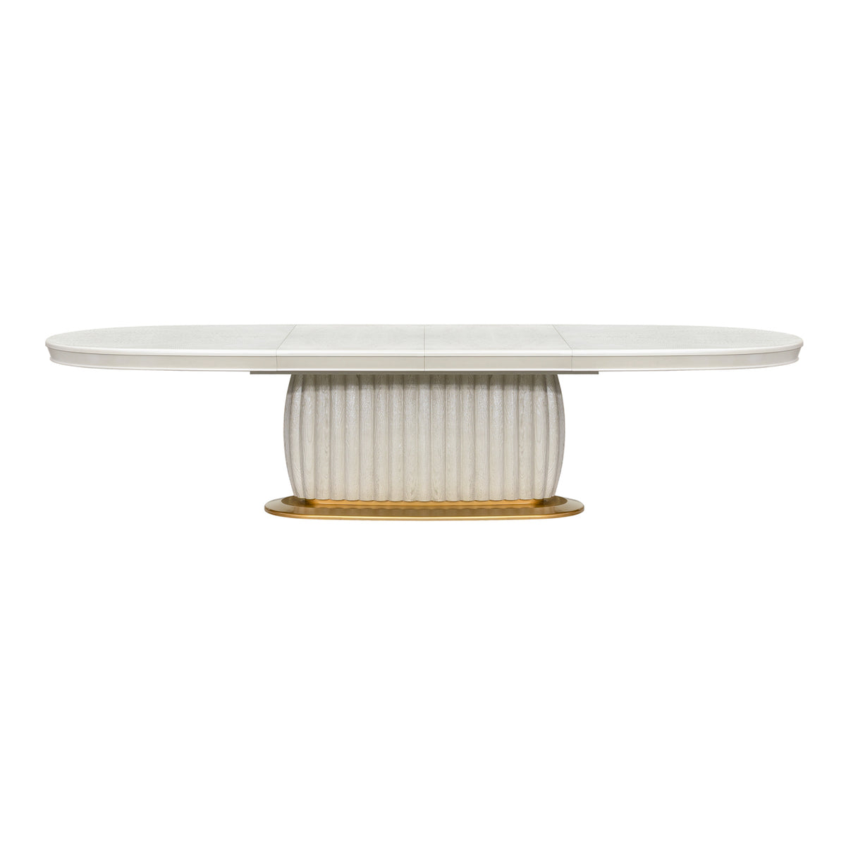 Sirene Oval Dining Table 2pc Creamy Pearl — overall view