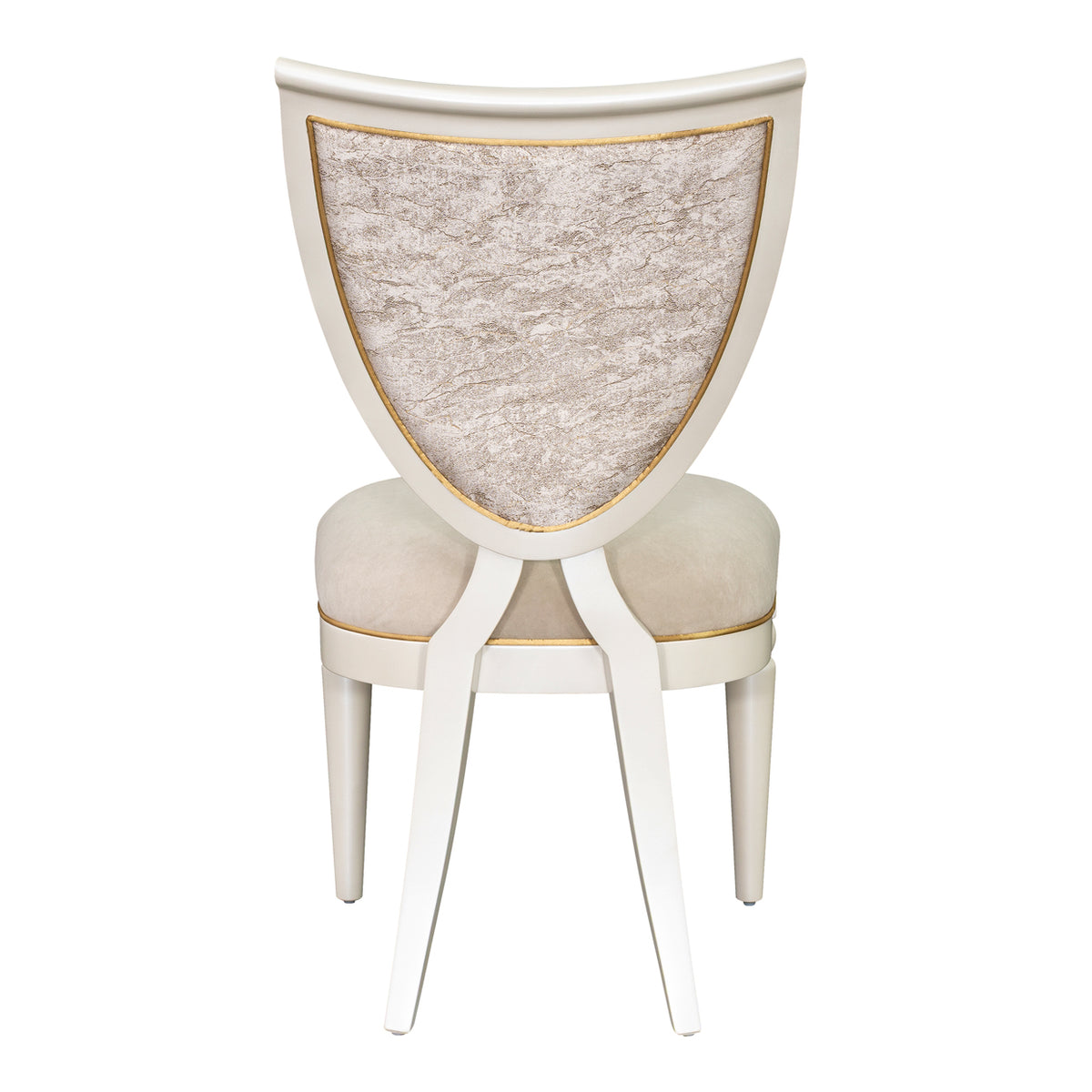 Sirene Shield Back Side Chair Creamy Pearl — design or functional detail