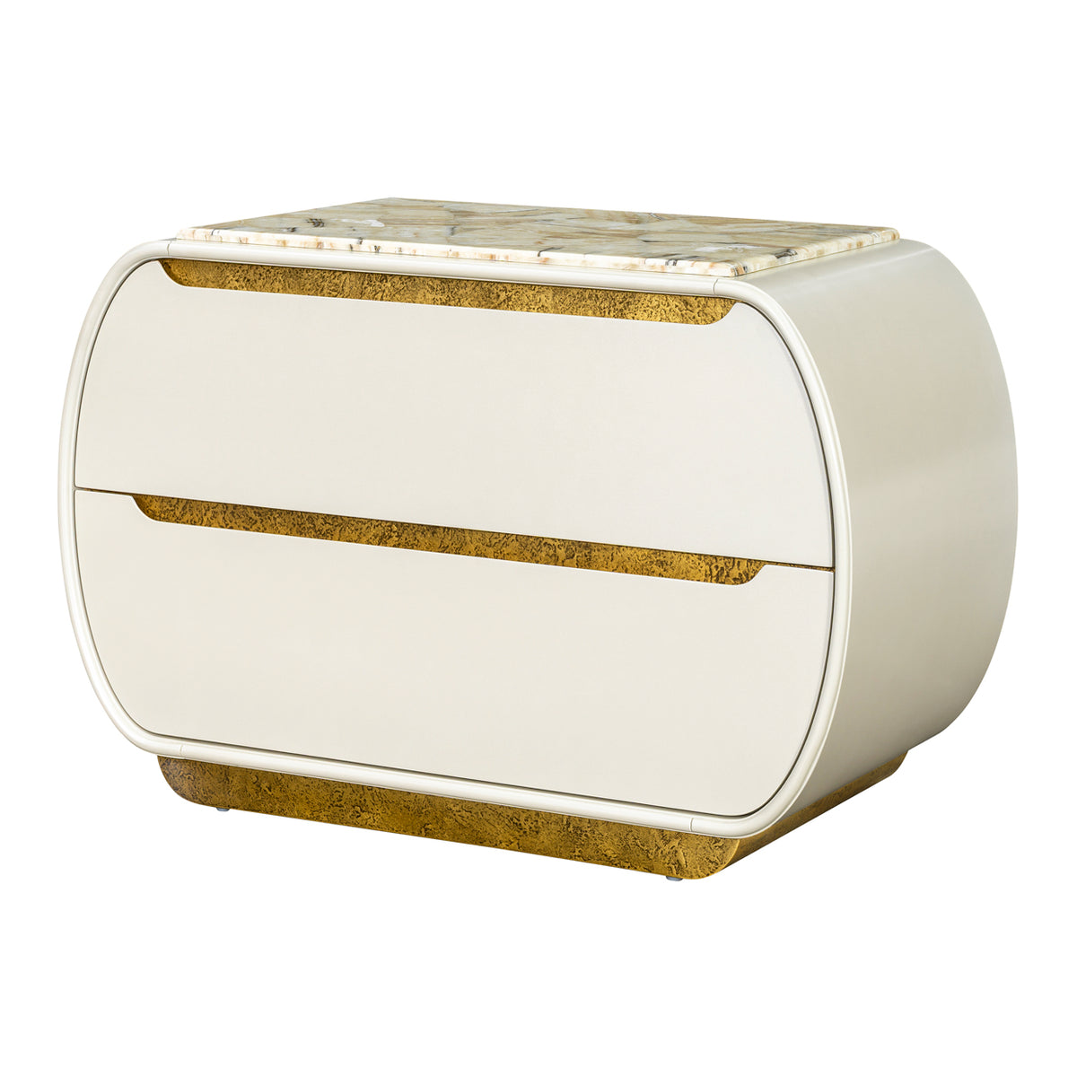 Sirene Nightstand Creamy Pearl — another angle