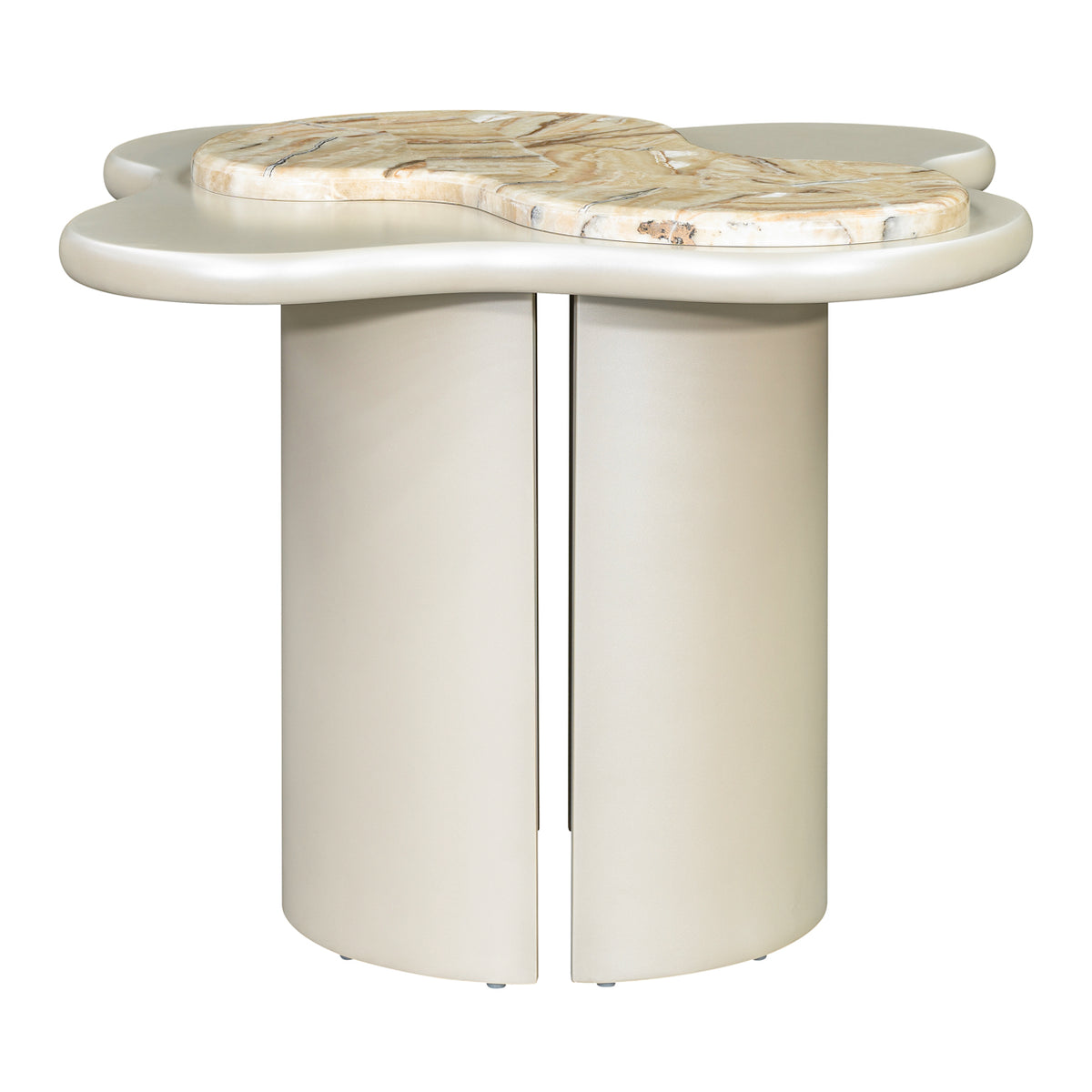 Sirene End Table Creamy Pearl — overall view