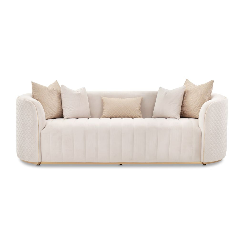Ariana Sofa Beige Gold — front view