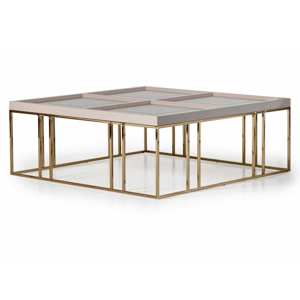 Carmela Cocktail Table Shimmer Ivory — another angle