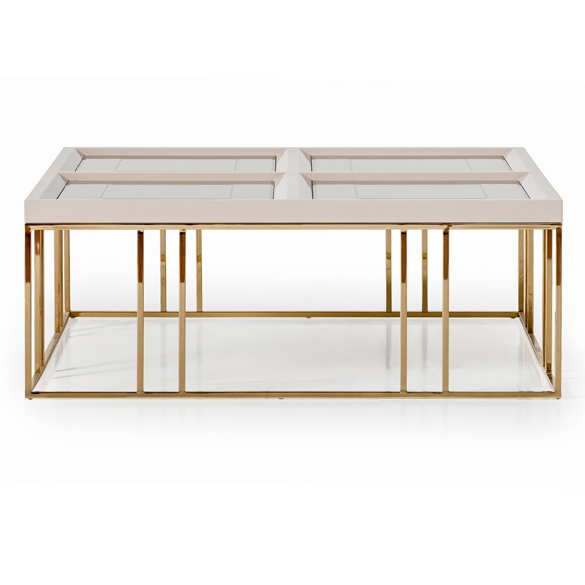 Carmela Cocktail Table Shimmer Ivory — overall view