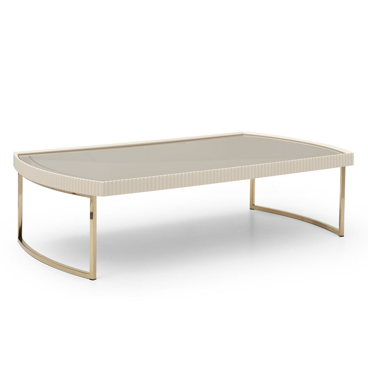Lisbon Cocktail Table Silken Matte Cream — another angle