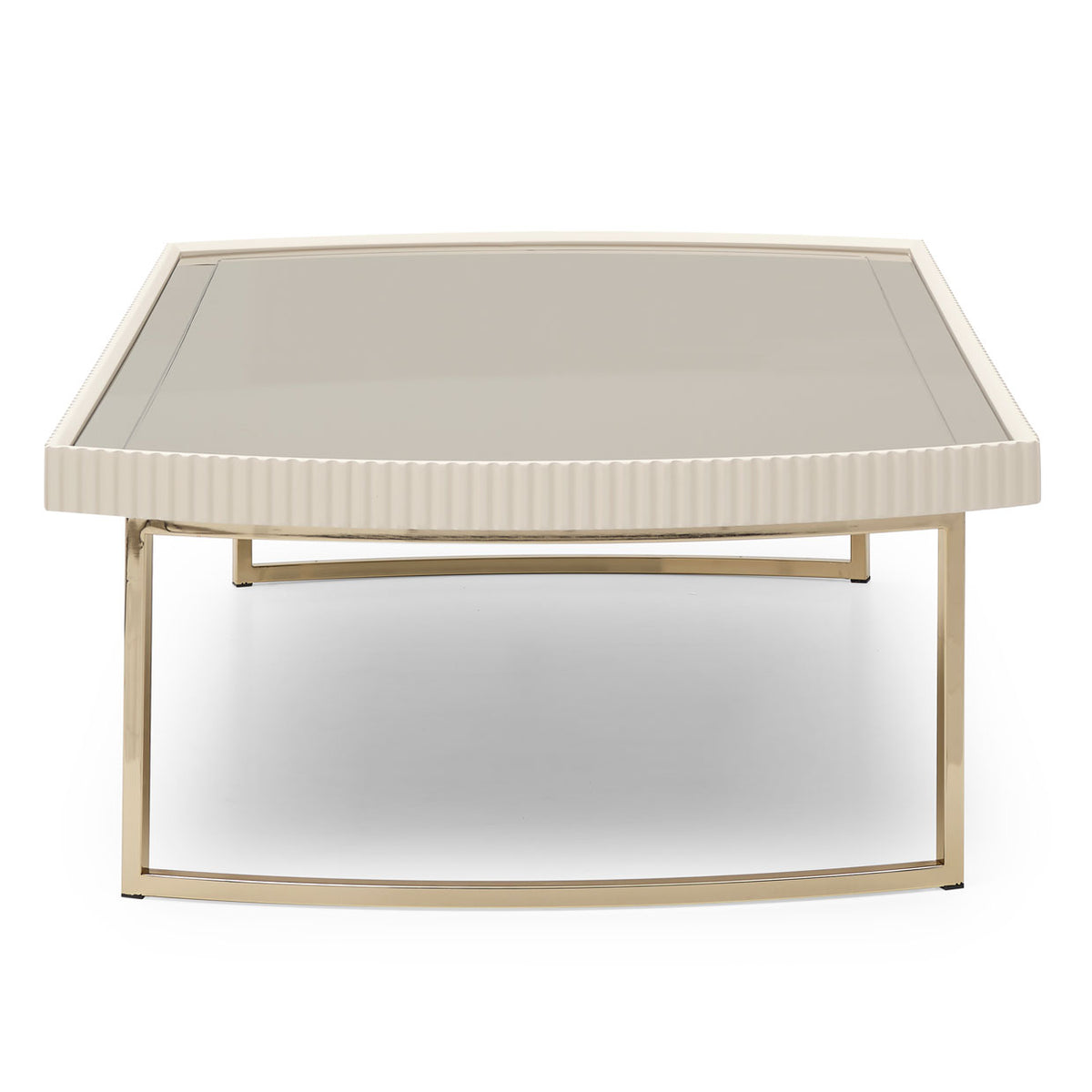 Lisbon Cocktail Table Silken Matte Cream — overall view