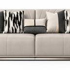 Ardellon Loveseat — visible back cushions, decorative pillows and upholstery stitching (detail edited from existing product photo)