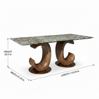Astoria Marble Dining Table dimension diagram