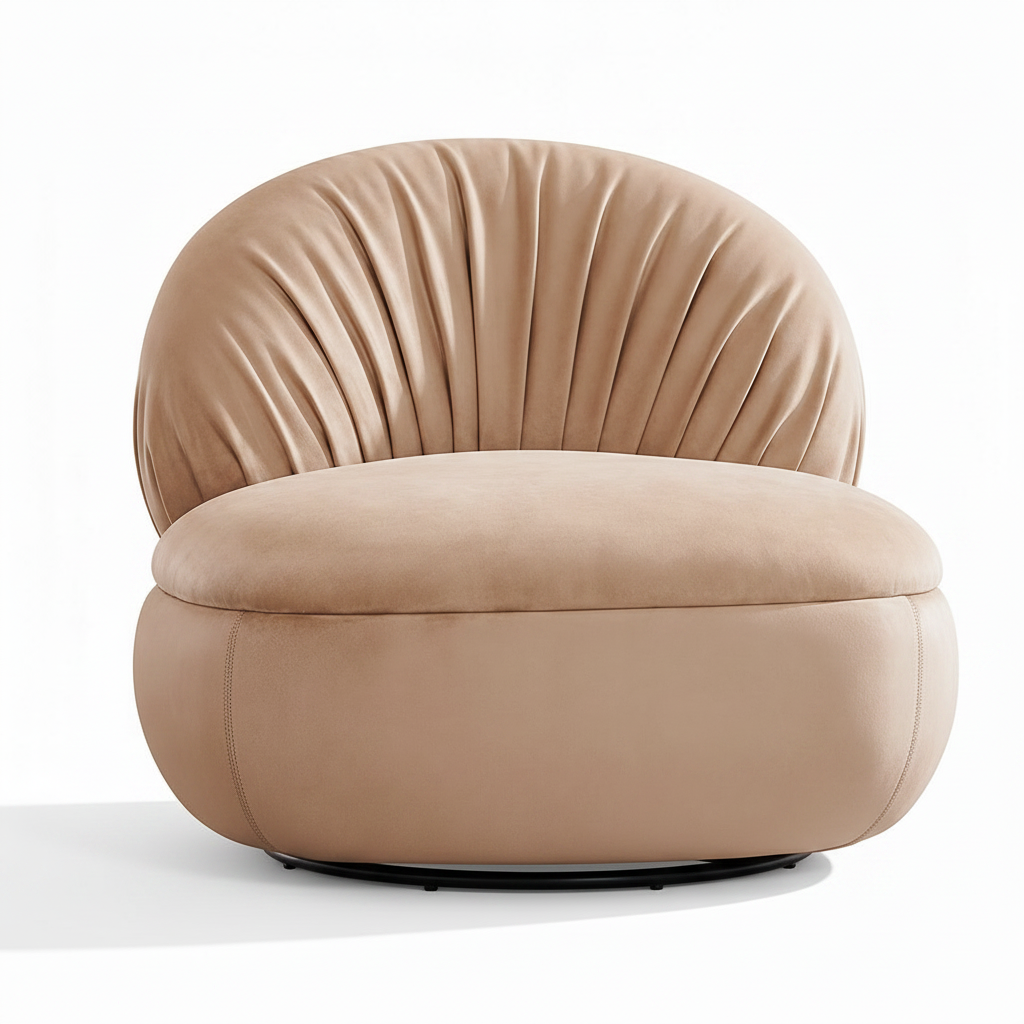 Dauphine Accent Chair straight-on front view on a white background