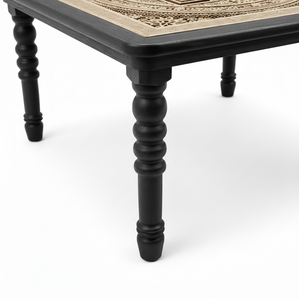 Aurevane Noir Coffee Table - Leg Detail