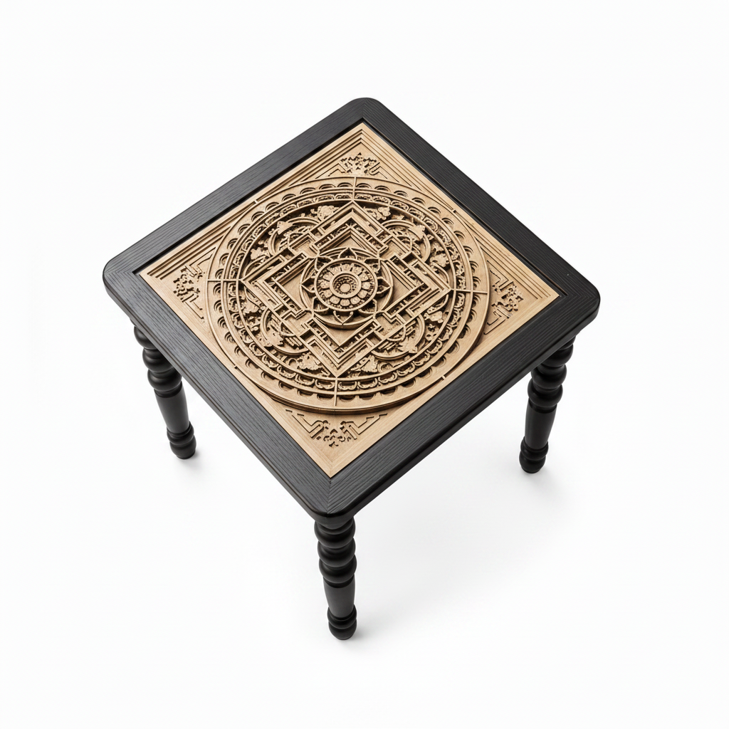 Aurevane Noir End Table - Top Down
