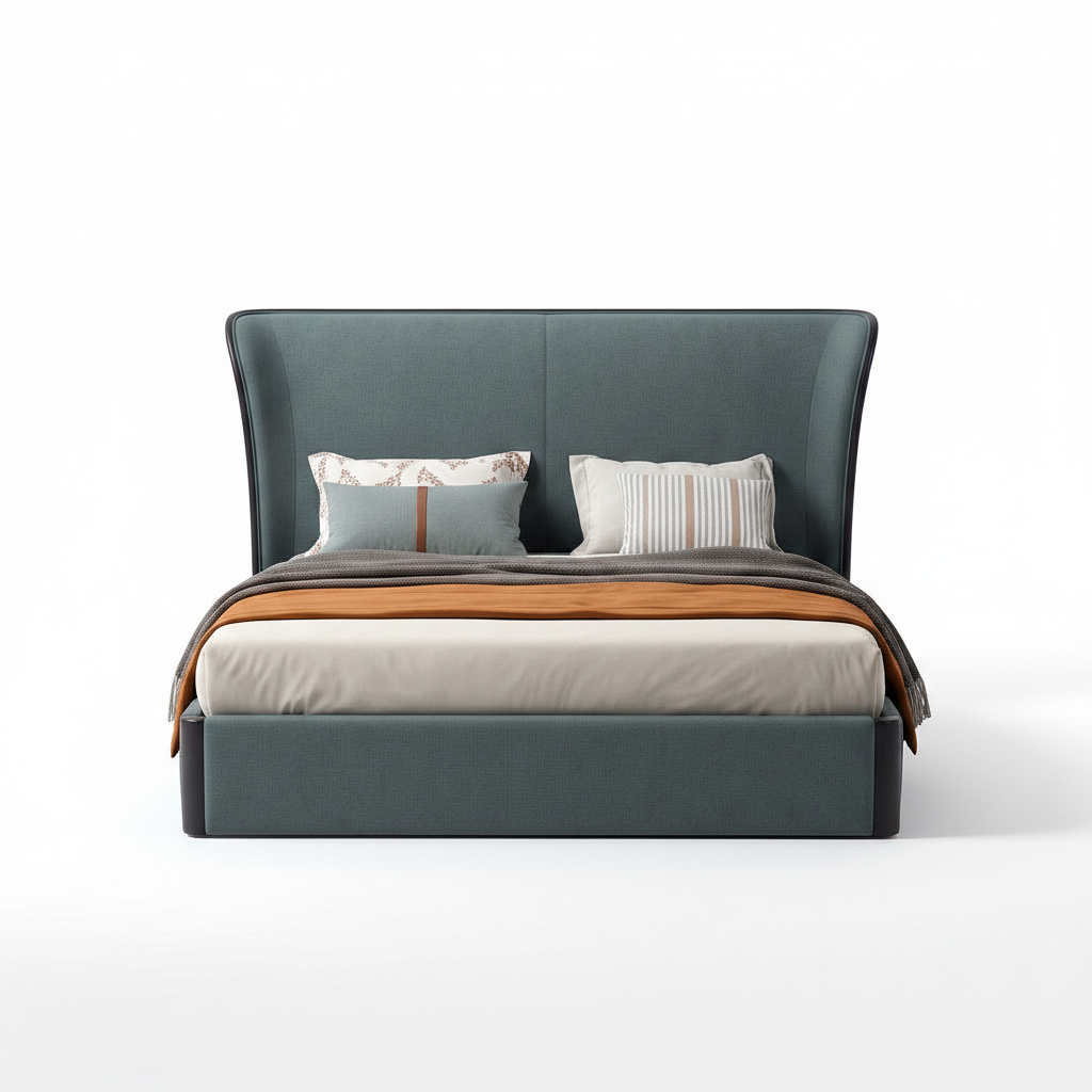 Avenoire Bed straight-on front view on a white background