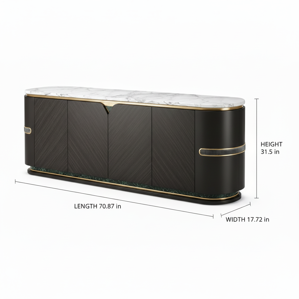 Avenoire Sideboard dimension diagram with length width and height measurements