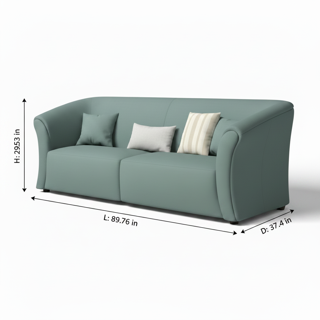 Avenoire Sofa - Dimension Diagram Right 45°