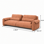 Averique Sofa — dimensions on white background