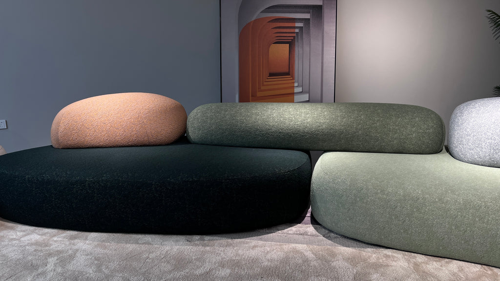 Averon Sectional Medium module — dark green seat with elongated back cushion