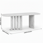 Bellrose Dining Table dimension diagram
