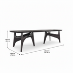 Belluno Marble Dining Table dimension diagram