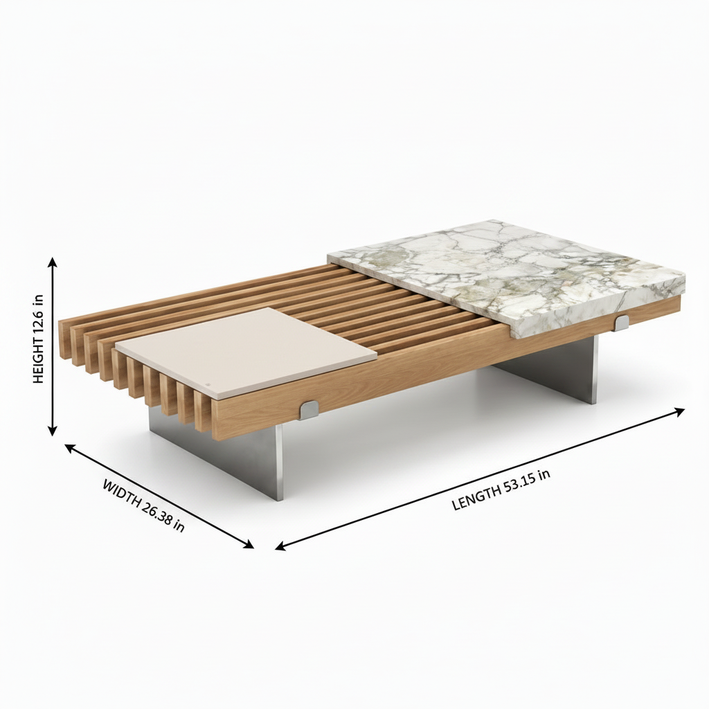 Bexley Coffee Table dimension diagram