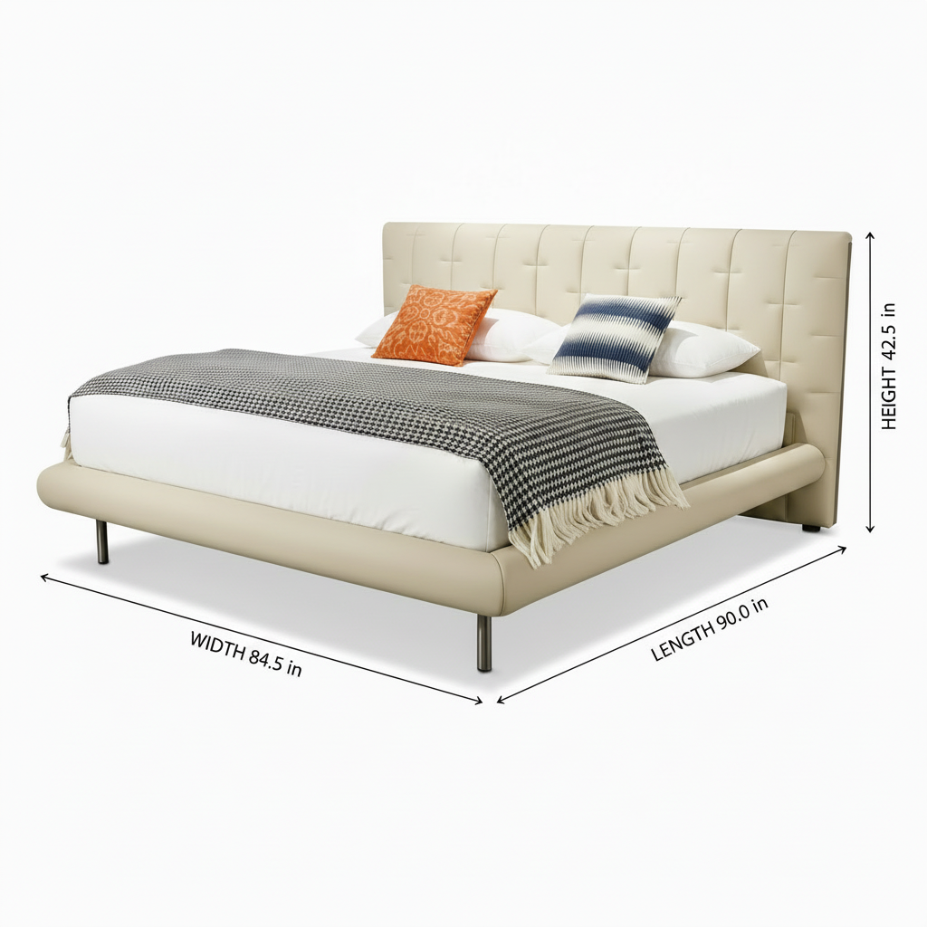 Bramwell Bed dimension diagram
