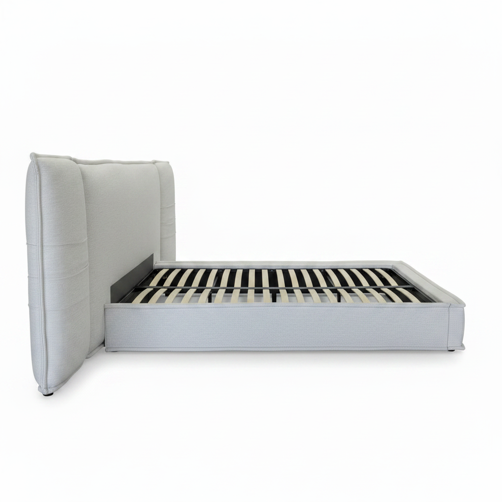 Bressac Bed left-side view of the bed frame on a white background