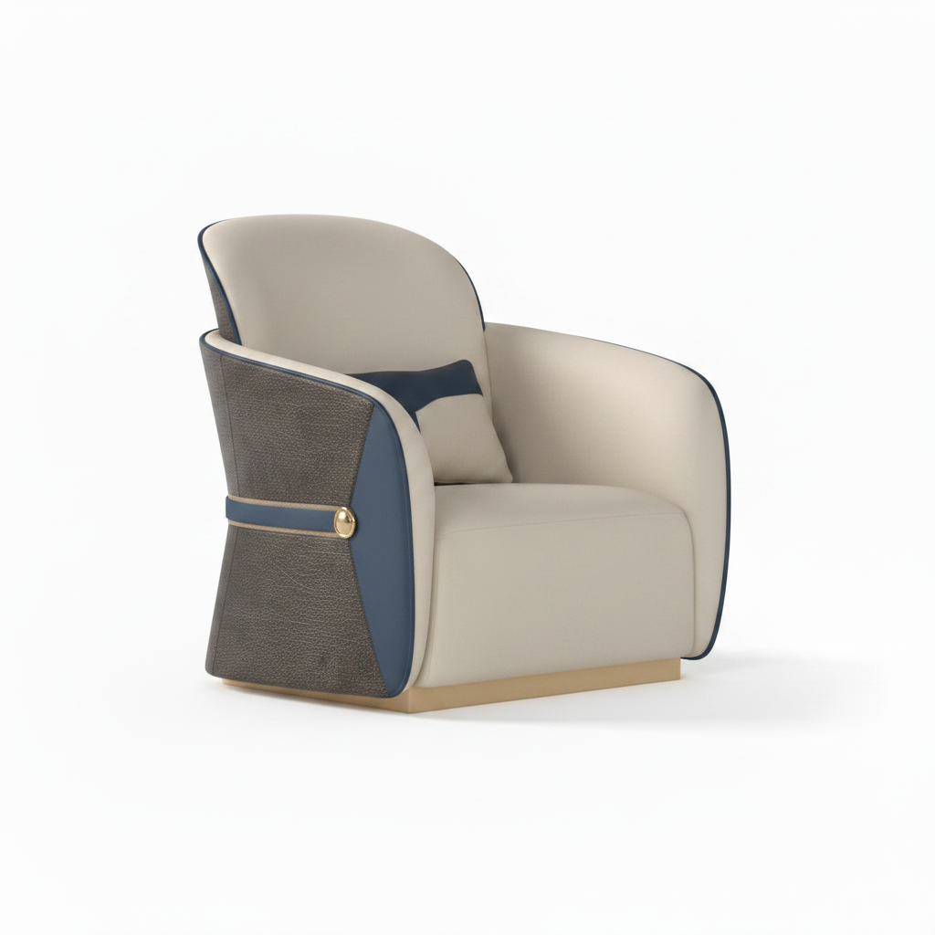 Calveris Accent Chair - Front Right 45° Mirror