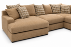 Camberly Camel Sectional — upholstery detail