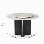 Carina Marble Round Dining Table dimension diagram