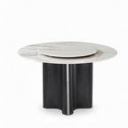 Carina Marble Round Dining Table stronger elevated oblique view