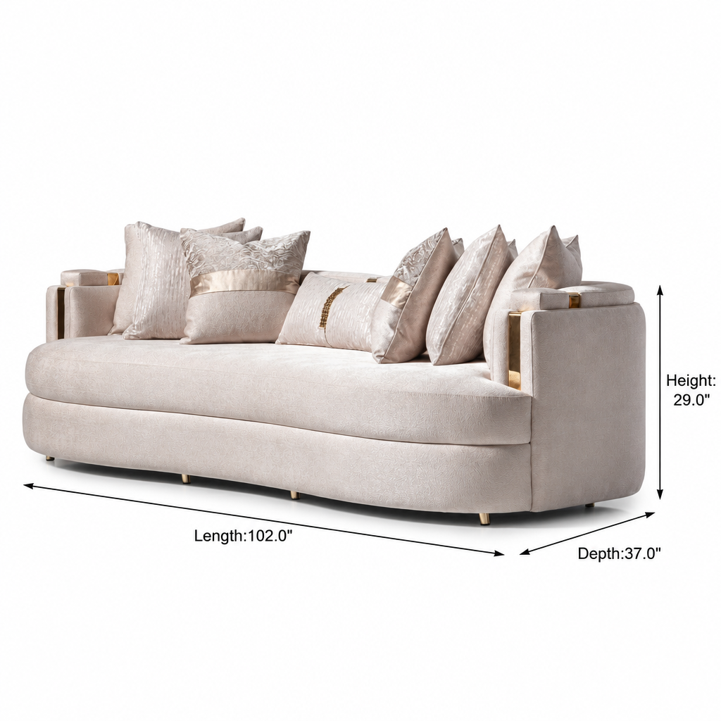 Carmela Mansion Sofa尺寸图
