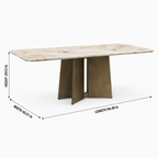 Cavelle Dining Table dimension diagram