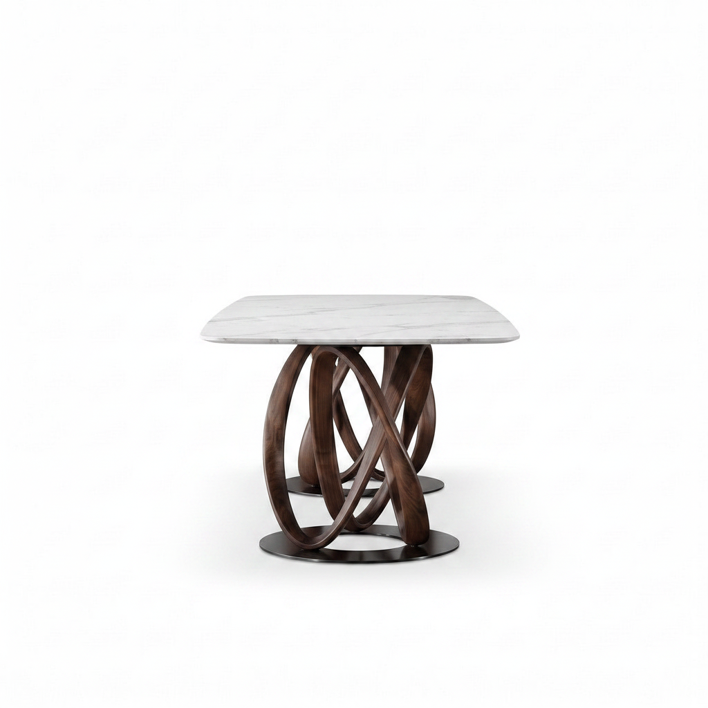 Cavelle Marble Dining Table，90度侧面图尝试