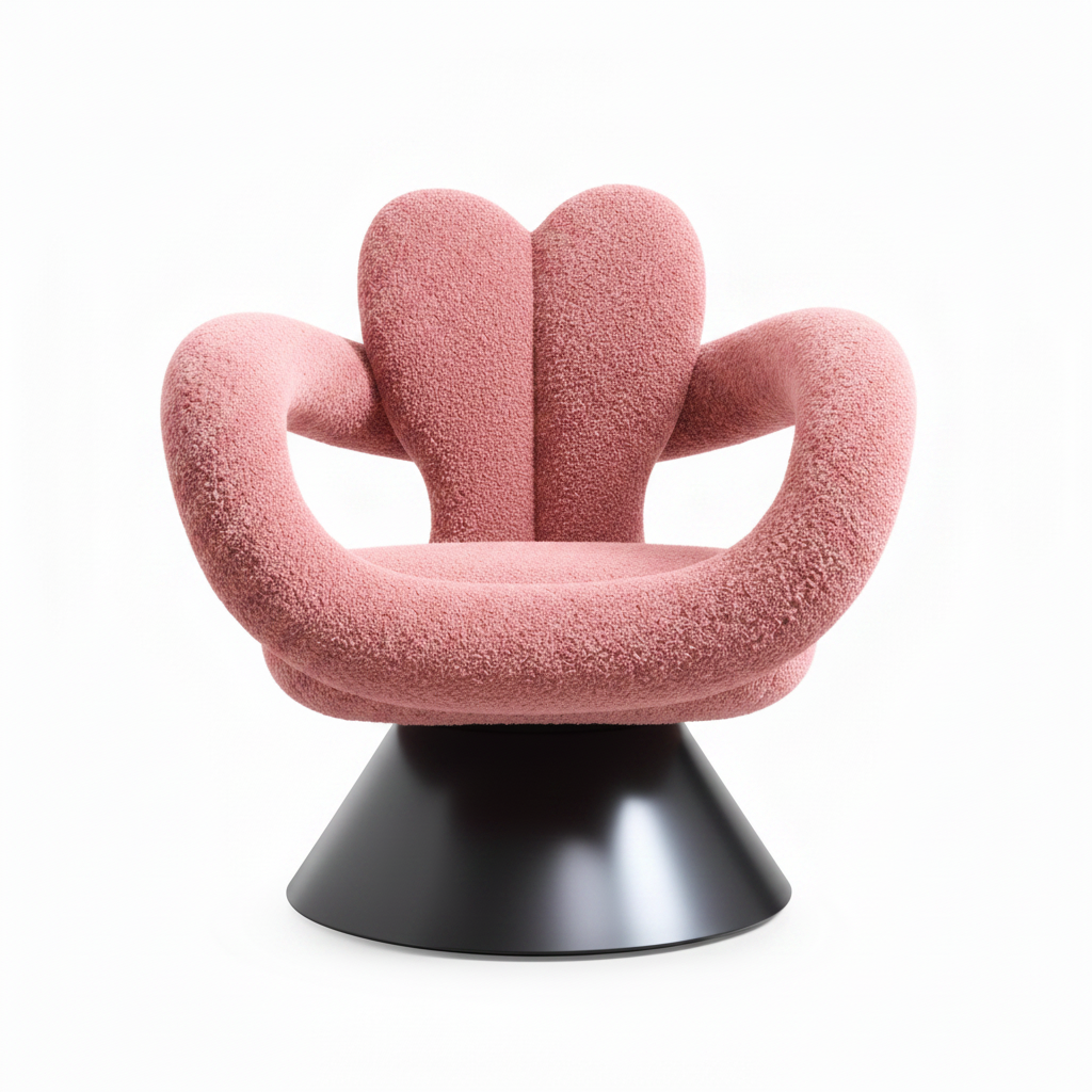 Celestria Accent Chair front view showing the upholstered seat, cushioned backrest, and curved arms.