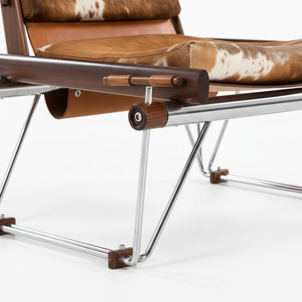 Cendovar Walnut Accent Chair - Frame Detail