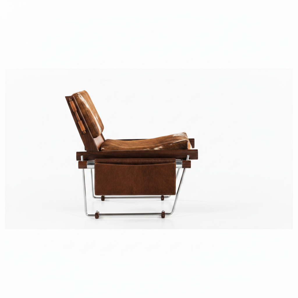 Cendovar Walnut Accent Chair - Side View