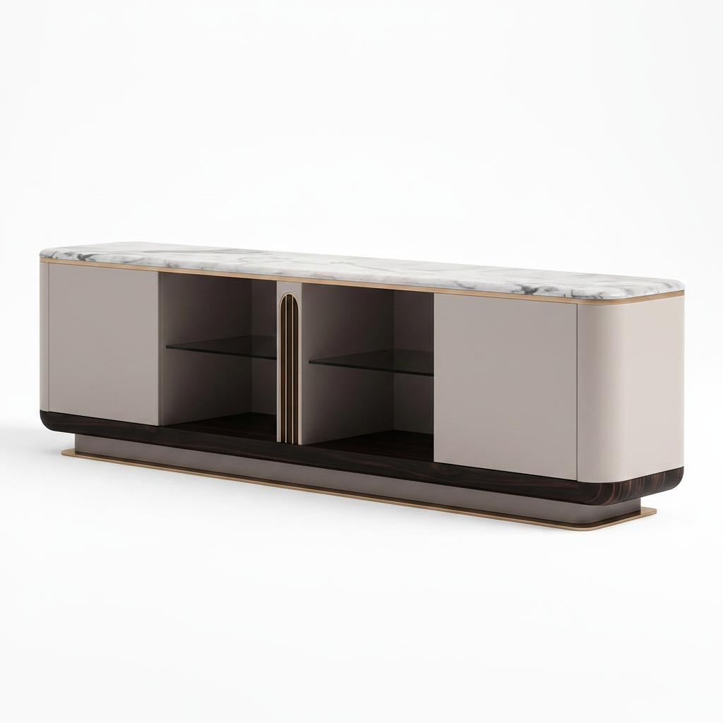 Cevrano TV Stand 右前方白底图生成中
