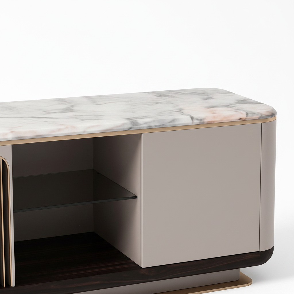 Cevrano TV Stand 材质细节白底图生成中