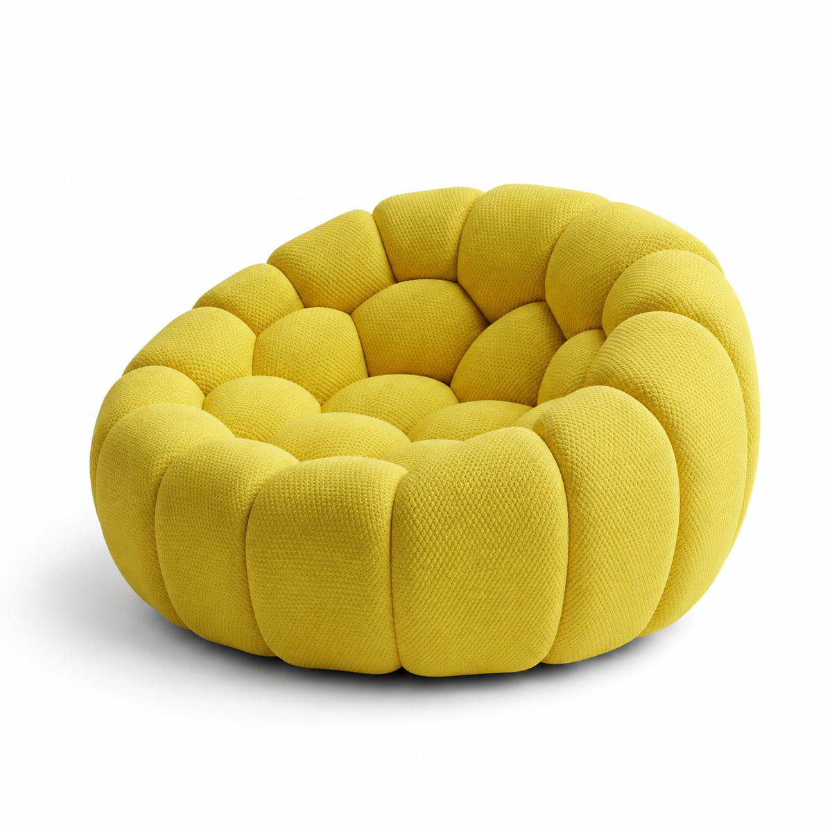 Cielmont Bellac Accent Chair — yellow upholstery, three-quarter view facing left