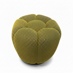 Cielmont Vercenne Stool right-front 45-degree view of olive-green open-mesh upholstered stool on a white background