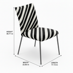Corrected Adorienne Dining Chair dimension diagram