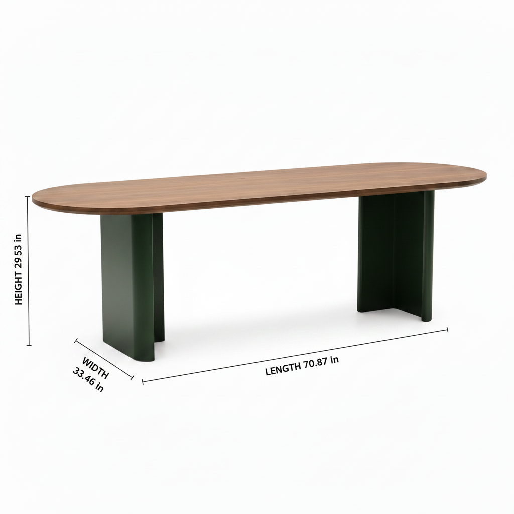 Corrected Lumeran Dining Table dimension diagram