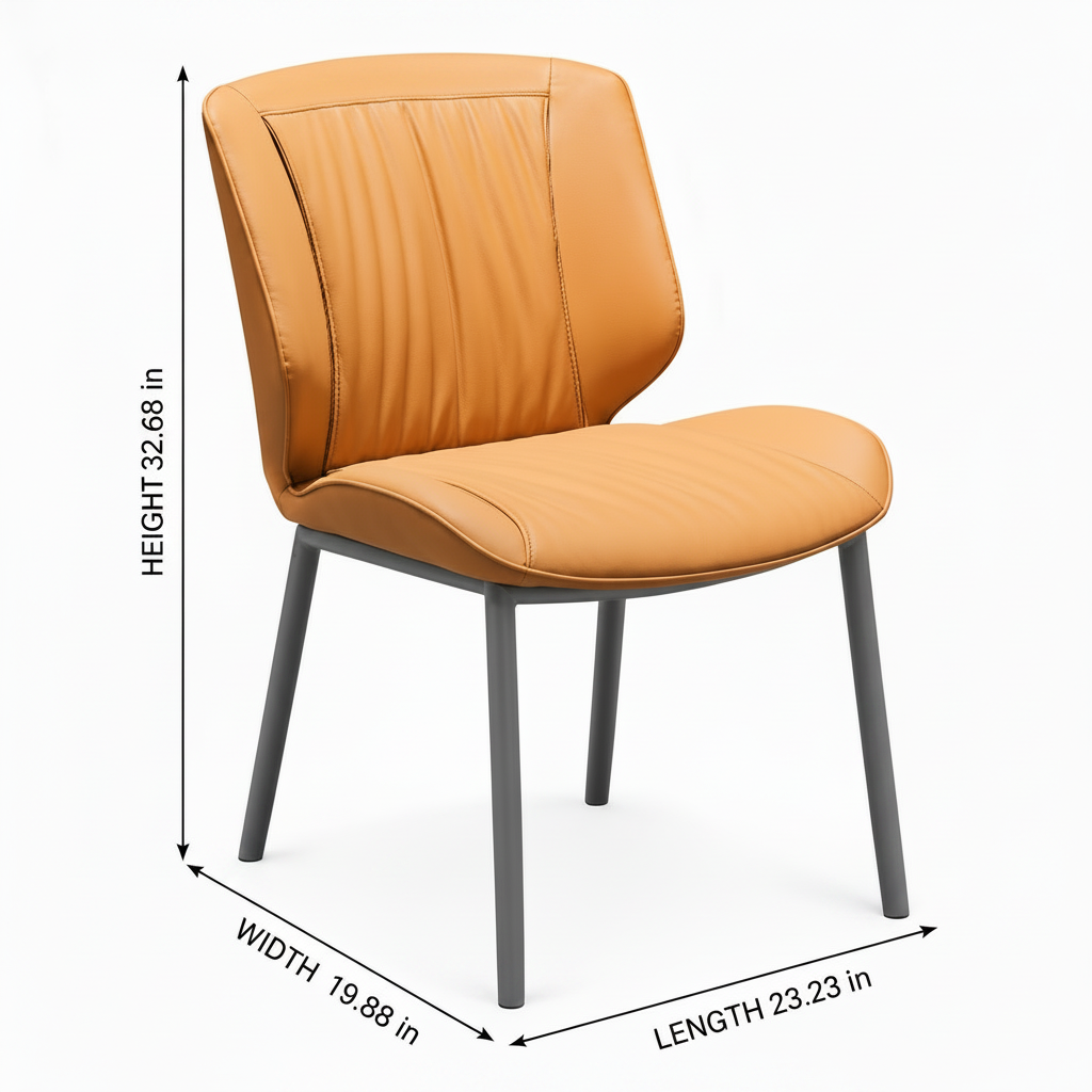 Corrected Xylia Dining Chair dimension diagram