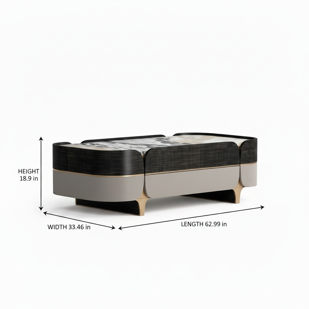 Cyrmont Coffee Table dimension diagram