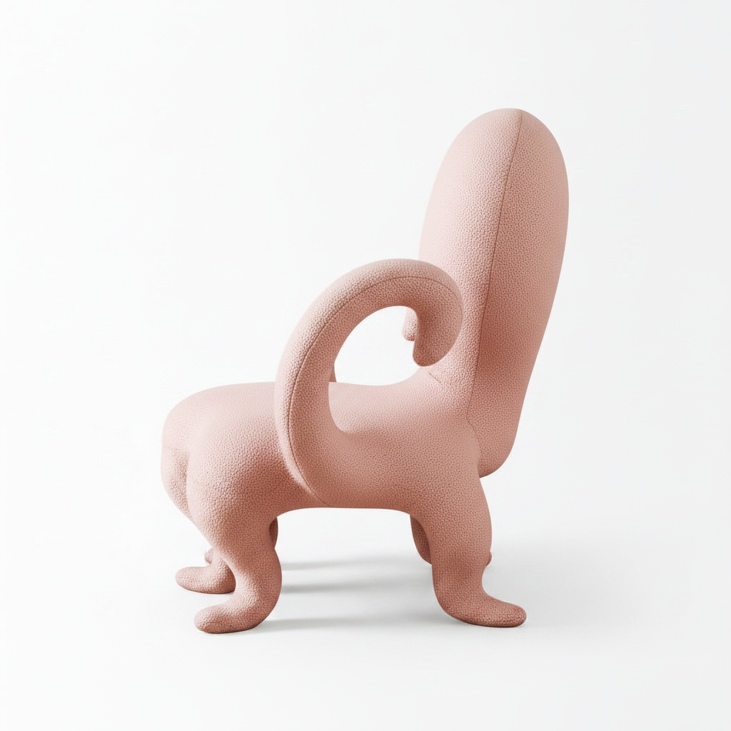 Darsenne Octopus Accent Chair - Right Side Profile
